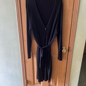 Time and Tru Black Long Sleeve Knit Cardigan